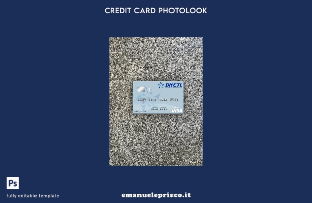 modello frontale photolook per carta di debito Visa Timor Leste stile verificato